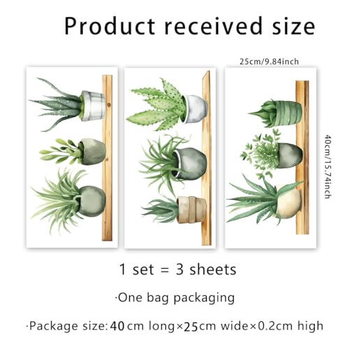 Vinilos Decorativos Plant Green Planting Pot 3 piezas miniatura 5