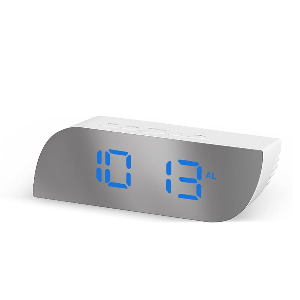 HRWLY Digital Clock LED Night Lights Temperature Snooze Function Alarm Clocks Table Desk Home(A)