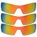 IMYTPFT 3 Compatible/Replacement for Lenses oakleys Oil Rig Red Polarized