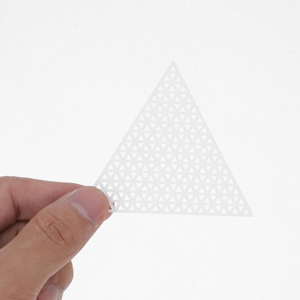 NUOBESTY 10pcs Plastic Mesh Canvas Sheets for Embroidery and Cross Projects Triangle Shapes Flexible Plastic for Crafting and Needlework
