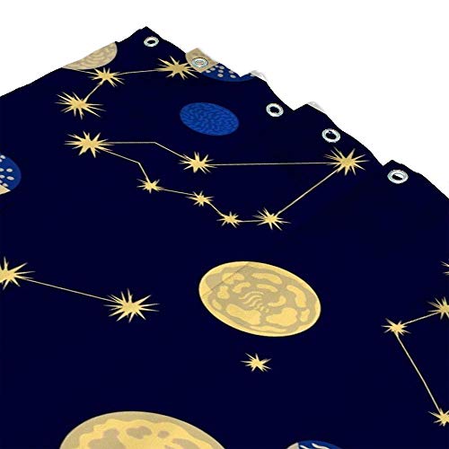 Rideau de douche planètes 180x180 cm en polyester imperméable