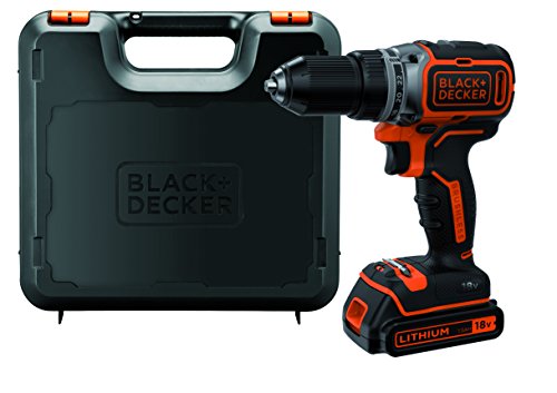 Black+Decker Akku-Bohrschrauber, Bohrmaschine (18 V 1.5Ah, bürstenloses 2-Gang-Getriebe, 1 Stück) BL186K