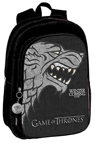 Game of Thrones Stark Perona 57064  Mochila Grande Adaptable a Carro  Negro Gris