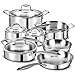3 Ply Stainless Steel 11-Piece Cookware Set with Lids, Pots and Pans Kitchen Set, Non-Toxic, Induction, Oven, Dishwasher Safe, Professional Chef Quality
