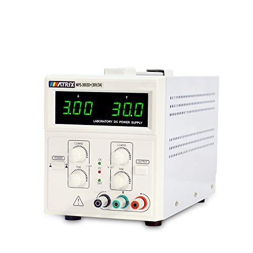Image of MATRIX Linear Laboratory DC Power Supply 30V 3A, On /Off Buton, MPS-3003D+ | bench power supply reliable portable lab adjustable power supply 100mV 10mA, Low Ripple and Noise with Alligator Leads, OTP