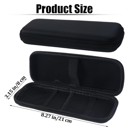 Image of 1 PCS Black Hard Pencil Case Box, Slim Small Pencil Case Hard Shell Pencil Holder Pen Case Organizer Box for USB Cable, Earphone, Fountain Ballpoint Pens (Black)