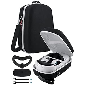 RYOKO Hard Carrying Case Compatible with Meta/Oculus Quest 2 Version VR Gaming Headset and Elite Strap with Battery and…