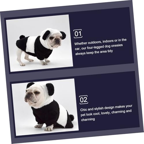Disfraz de perro Panda coral talla M para perros pequeños miniatura 4