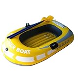 Balsa inflable de dos asientos: canoa ligera y gruesa, bote flotante resistente, estructura de desinflado rápido, diseño cómodo para sentarse, conveniente equipo marino para navegar, acampar, remar