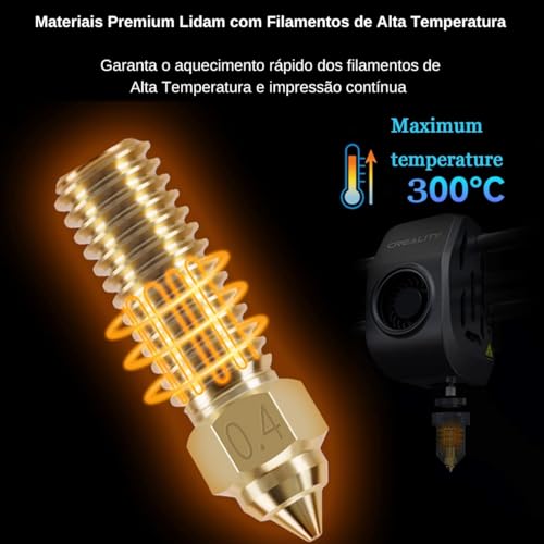 3 Bicos Nozzle Creality K1/ Ender 3 V3/ Ender 3 KE (0,4mm)