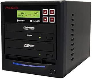 PIODATA 1 to 1 24X Burner M-Disc Support CD DVD Duplicator - Standalone Copier Duplication Tower PIO-S1T-DVD-BK