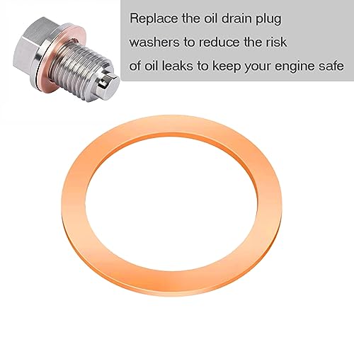Image of M14 x 1.5 Oil Drain Plug Cooper Crush Washers Coolant Seal Ring Gasket 22 mm OD Pack of 20