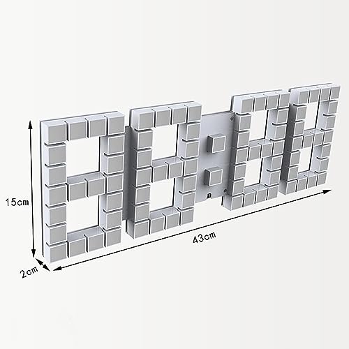 Reloj de pared digital LED 18 pulgadas, rojo miniatura 5