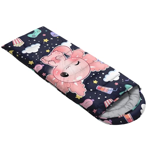 Image of QOOMO Axolotl Cute Camping Sleeping Bags,3 Season Warm & Cool Weather,Lightweight,Waterproof Sleeping Bags for Adults & Kids,Traveling,and Outdoors
