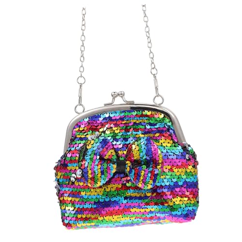 Sac à bandoulière coloré à paillettes, parfait pour les sorties quotidiennes des filles