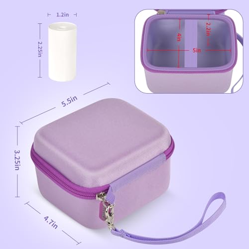 Funda rígida para cámara instantánea para niños PAIYULE morada miniatura 6