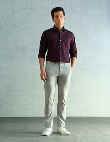 Image of Arrow Slim Fit Mens Formal Shirt - 100% Cotton, Breathable & Comfortable, Full Sleeves Shirts for Men