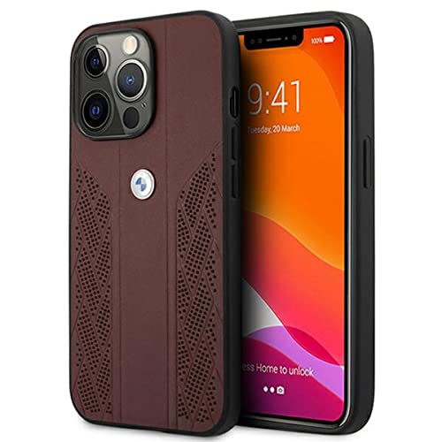 BMW BMHCP13LRSPPR CG13 Étui de Protection en Cuir pour iPhone 13 Pro/13 6,1" Rouge
