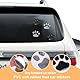 SGERUFZ 12 Stück Set Hundepfoten Pfoten Pfötchen Hund Footprint Auto Emblem Aufkleber Dekoration für Auto, Motorrad, Fahrrad oder Roller (Schwarz, Silber)