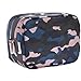 Conair Makeup Bag, Large Double Zip Toiletry and Cosmetic Bag, Perfect Size for Use At Home or Travel, Double Zip Organizer Shape in Blue, Pink and Black Camouflage