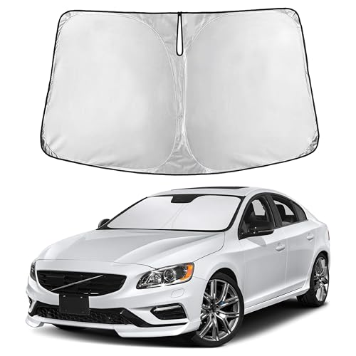 Image of EcoNour Windshield Sunshade Compatible for Volvo S60 2011-2016 2017 2018, Sun Visor for Front Windshield & Window Sun Shade Cover, UV Heat Blocker & Protector, Car Accessories