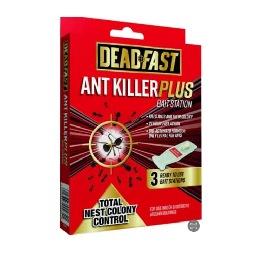 Ant Killer - Deadfast Ant Killer Plus Bait Station - 3 X 4g Ready To Use Ant Killer - Ant Trap For Indoor & Outdoor - Safe To Use