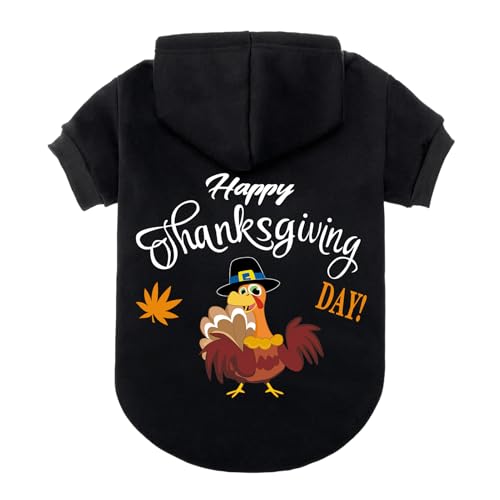 EXPAWLORER Dog Hoodies for Small Medium Large Dogs,Thanksgiving Turkey S