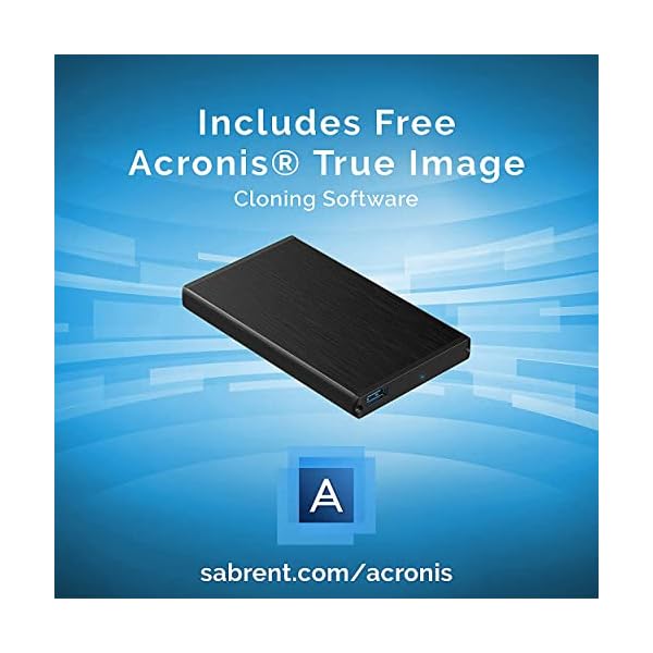 SABRENT SSD HDD 2.5 Zoll Aluminium festplattengehäuse 3.2 gen1 Hard Drive gehäuse, sata auf USB Enclosure, Festplatte extern Adapter case, typ A Kabel (auch mit Typ C auf typ A kompatibel) – Bild 3