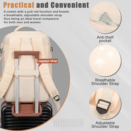 Image of 50L Travel Backpack, Flight Approved Carry On Laptop Backpack