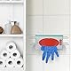 Relaxdays Handschuhspender 2er Set, für Einweg-Handschuhboxen, Handschuhhalter Wand, HBT: 9,5 x 28 x 9,5 cm, Eisen, grau