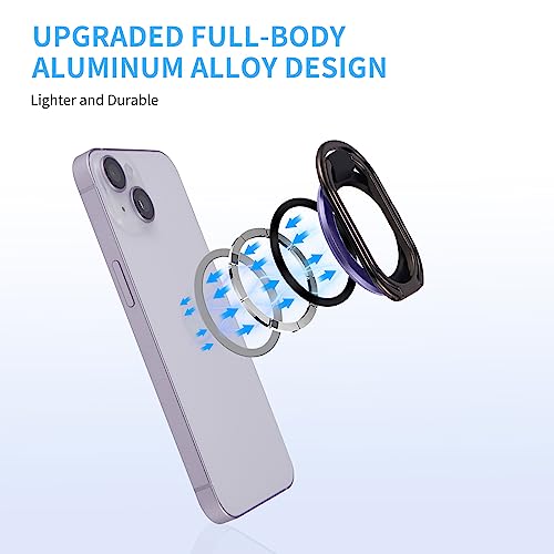 Image of Magnetic Phone Ring Holder, Removable Grip & Kickstand for MagSafe