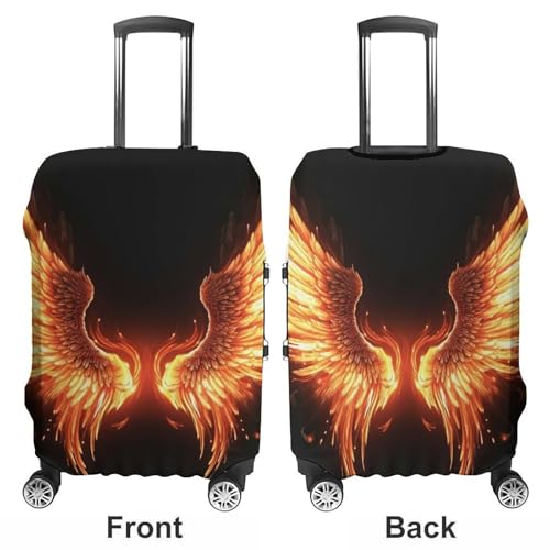 Luggage Cover Elastic Suitcase Cover Protector Washable Travel Baggage Covers Fire Angle Wings Luggage Covers Carry On Luggage Protector Anti-scratch 19-32 Inch XL3