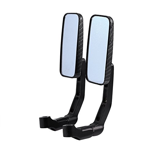 Espejos retrovisores para motocicleta con rotación de 360 grados y ajuste angular rectangular 3