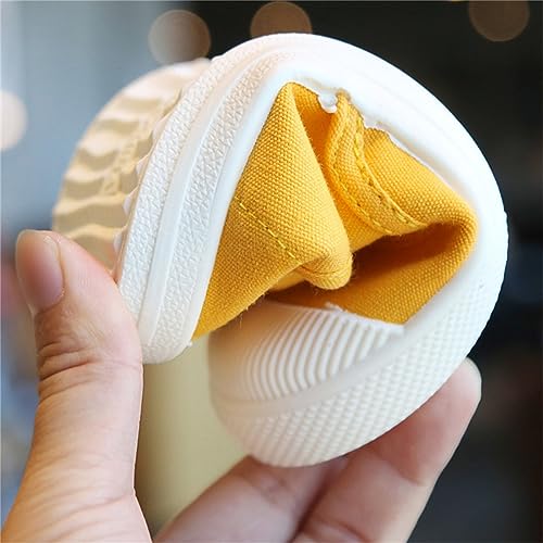 Toddler Baby Boys Girls Canvas Shoes Slip On Lace-up Sneakers Rubber Sole Lightweight Breathable Flat Trainers2