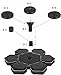 JuTai Solar Bird Bath Fountains, 4 Nozzle Solar Water Fountain, Solar Powered Fountain Pump for Small Pond, Fish Tank, Patio, Garden Decoration