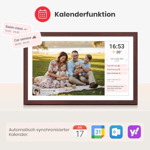 64GB FRAMEO 15,6 Zoll Digitaler Bilderrahmen - 1920 * 1080P FHD IPS Touchscreen Digitale Bilderrahmen… – Ansicht 8