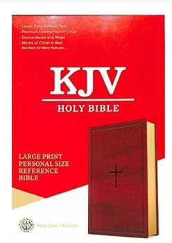 Imitation Leather KJV Holy Bible/Super Giant Print Reference Bible/Words of Christ in red/Brown Book