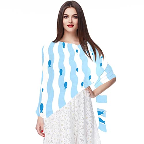 Foulard marin en mousseline de soie fin contre le vent frais