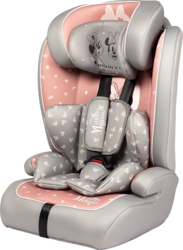 Tataway Seggiolino Auto Disney Minnie I-Size R129. Seggiolino Per La Sicurezza Dei Bambini Con Altezza Da 76 A 150 Cm. Poggiatesta Regolabile E Imbottitura.