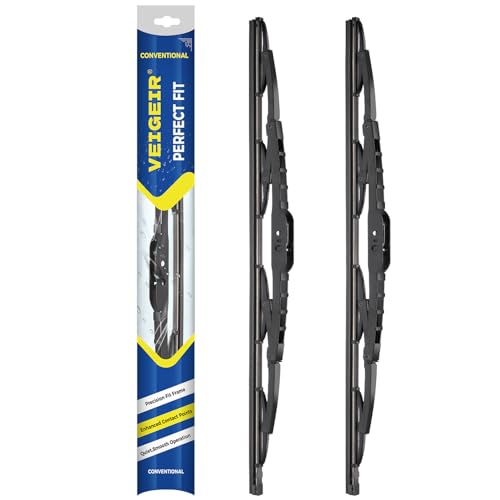 VEIGEIR 20inch + 18 inch Steel Frame Windshield Wiper Blades,Compatible with TOYOTA RAV4 2000-1999 Corolla 2002-1999 and More Model Conventional Front Wiper (Pack of 2)