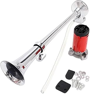 Zento Deals 12V Single Trumpet Air Horn Single Trumpet Air Horn + Compressor