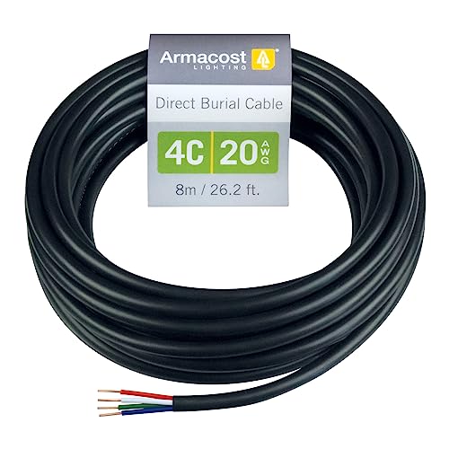 Image of Armacost Lighting 770920 Wire Direct Burial Cable, Black, 26 Foot