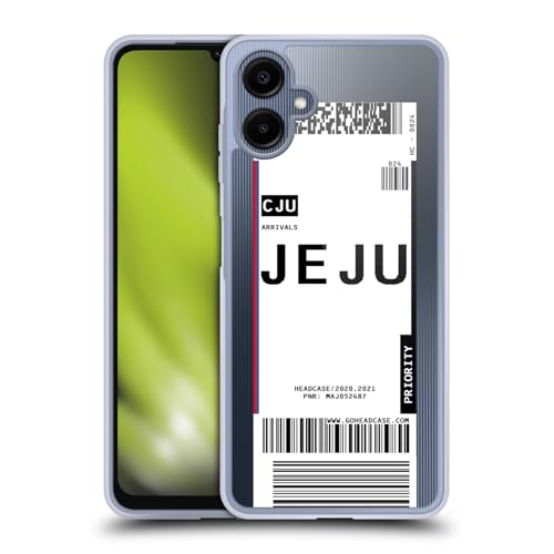 Head Case Designs Jeju, South Korea Étiquettes À Bagages 3 Coque en Gel [Protection de Qualité Militaire] Compatible avec Samsung Galaxy A06 4G