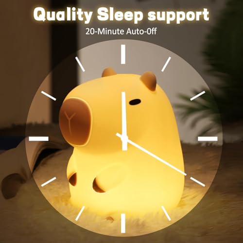 Lámpara de Mesa de Noche Silicona Capybara USB Recargable miniatura 4