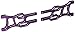 Redcat Racing Aluminum Front Lower Arm 106619, Purple (2 Piece)