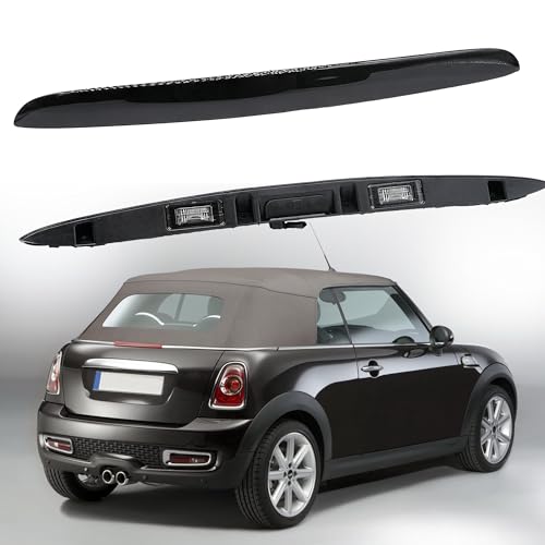Black Rear Trunk Hatch Handle with Lamp/Tailgate Trim Lid Trunk Liftgate Pull Handle Compatible with BMW Mini Cooper R56 R57 Series 2005-2015, Replaces# 51132753603.Backhatch Release Handle(Black)