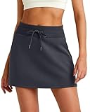 G4Free Black Sweat Skirts for Women A-line Drawstring Summer Modal Soft Stretchy Lounge Short Skirt with Pockets (Black,M)