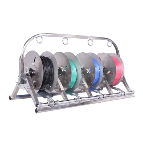 Estante For Carretes De Alambre,dispensador De Bobinas Múltiples, Estante De Almacenamiento Portátil Plegable Para Exhibición De Bobinas, Herramientas Para Tirar De Cuerdas Y Carretes De Tubos(40x30x7
