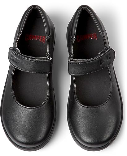 Camper Para Mujer/NiñA. 80356-003 Bailarinas De Piel Spiral Comet Negro (25), Plano, Velcro, Casual, Moda Infantil - 4