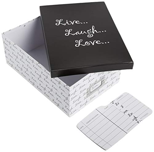 Pioneer Photo Albums B-1BW Fotoaufbewahrungsbox, „Live, Laugh, Love“-Design
